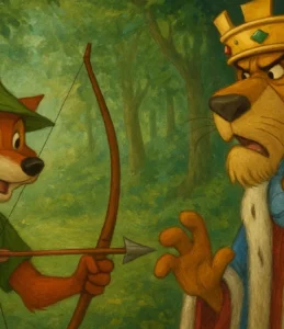 Robin Hood 1973 Disney raposa príncipe João Nottingham floresta