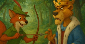 Robin Hood 1973 Disney raposa príncipe João Nottingham floresta