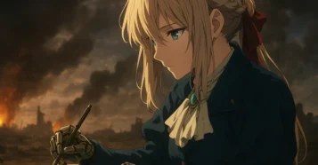 Violet Evergarden Filme Kyoto Animation cartas emoção guerra