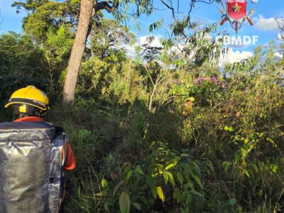 Bombeiros resgatam homem em área rural de Brazlândia