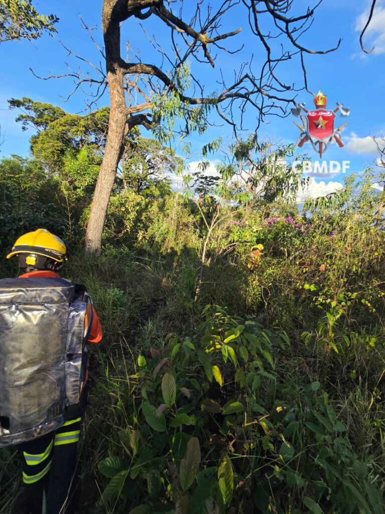 Bombeiros resgatam homem em área rural de Brazlândia
